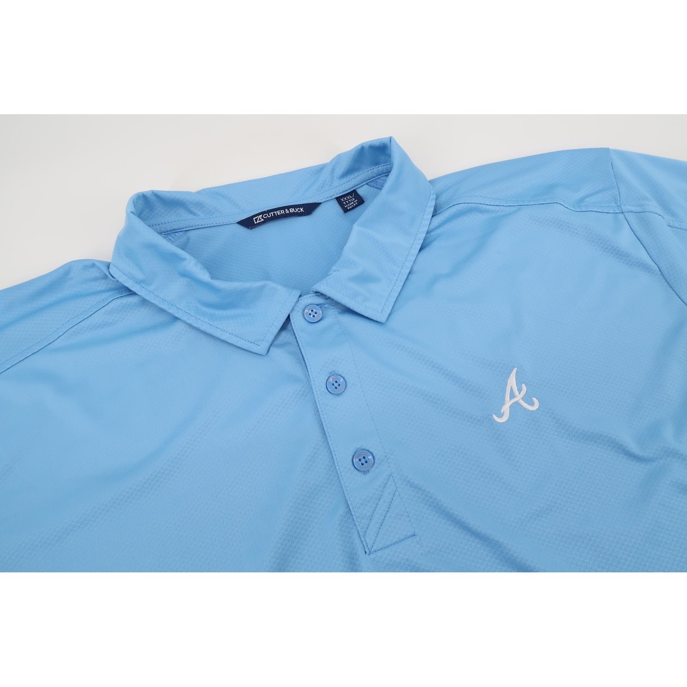 Atlanta Braves Cutter & Buck Polo Shirt Mens 3XL Blue MLB Performance Baseball